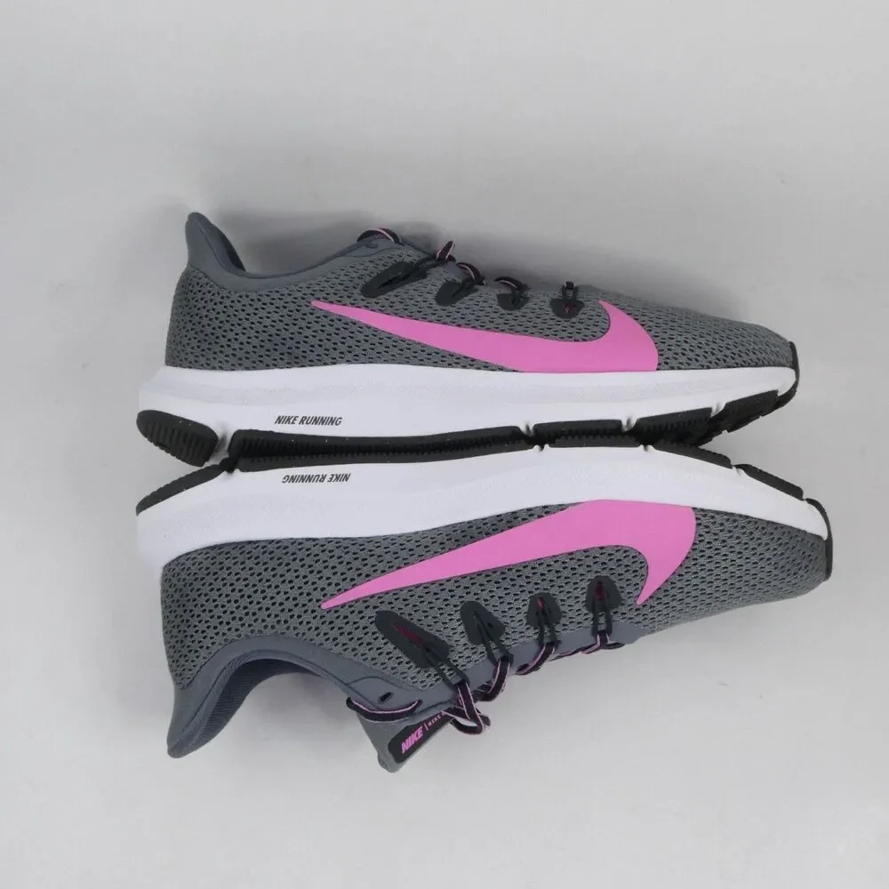 Nike Women's 7.5 Quest 2 Shoes Gray Pink Mesh Lace up Running Sneaker CI3803-002